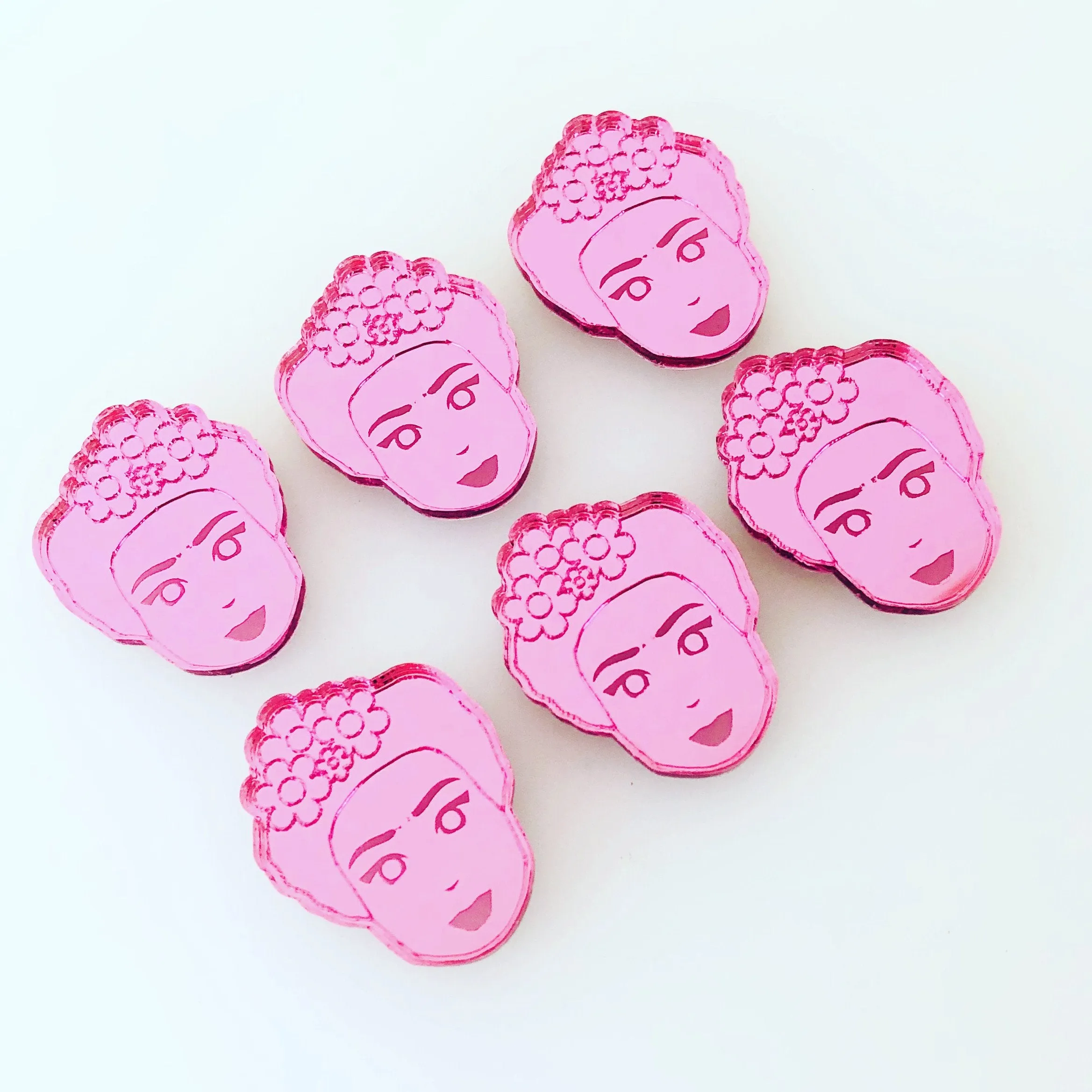 © Mirror 30mm Frida Cabochons - 4 Pairs