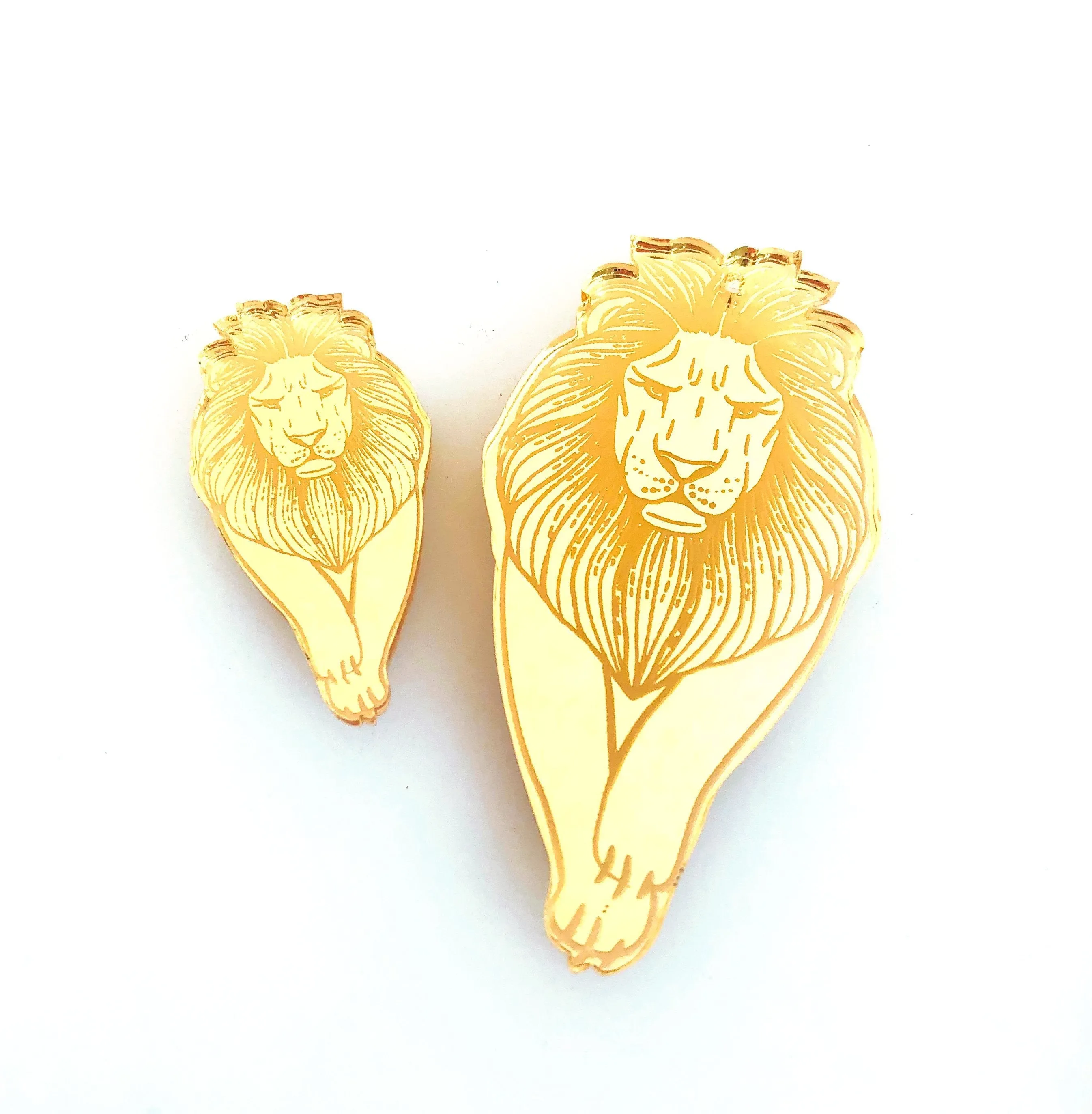 © Mirrored Jungle Cat Charms - 4 pair Set