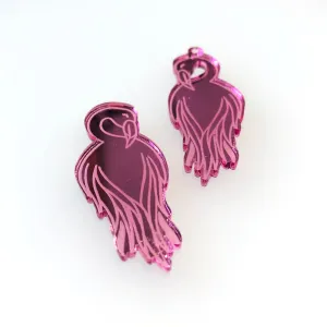© Mirrored Shy Flamingos - 4 pair Set