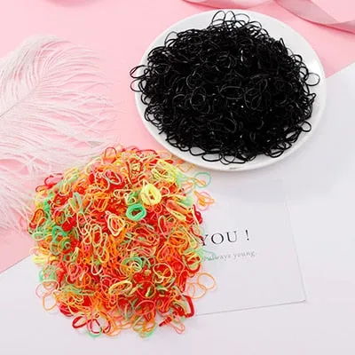 1000PCS/Lot Disposable Gum For Hair Children TPU Rubber Bands Ponytail Holder Elastic Hair Band Girls Scrunchie Hair Accessories
