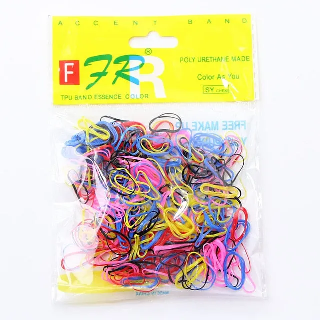 1000PCS/Lot Disposable Gum For Hair Children TPU Rubber Bands Ponytail Holder Elastic Hair Band Girls Scrunchie Hair Accessories