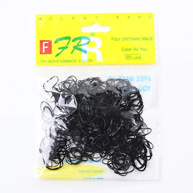1000PCS/Lot Disposable Gum For Hair Children TPU Rubber Bands Ponytail Holder Elastic Hair Band Girls Scrunchie Hair Accessories