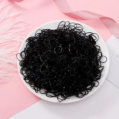 1000PCS/Lot Disposable Gum For Hair Children TPU Rubber Bands Ponytail Holder Elastic Hair Band Girls Scrunchie Hair Accessories