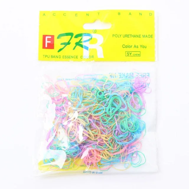 1000PCS/Lot Disposable Gum For Hair Children TPU Rubber Bands Ponytail Holder Elastic Hair Band Girls Scrunchie Hair Accessories