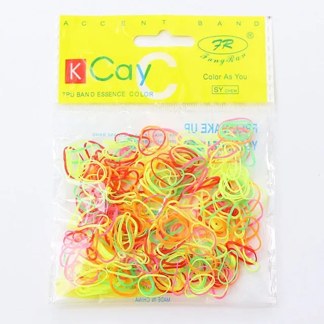 1000PCS/Lot Disposable Gum For Hair Children TPU Rubber Bands Ponytail Holder Elastic Hair Band Girls Scrunchie Hair Accessories