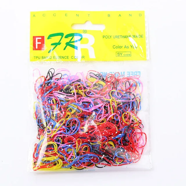 1000PCS/Lot Disposable Gum For Hair Children TPU Rubber Bands Ponytail Holder Elastic Hair Band Girls Scrunchie Hair Accessories