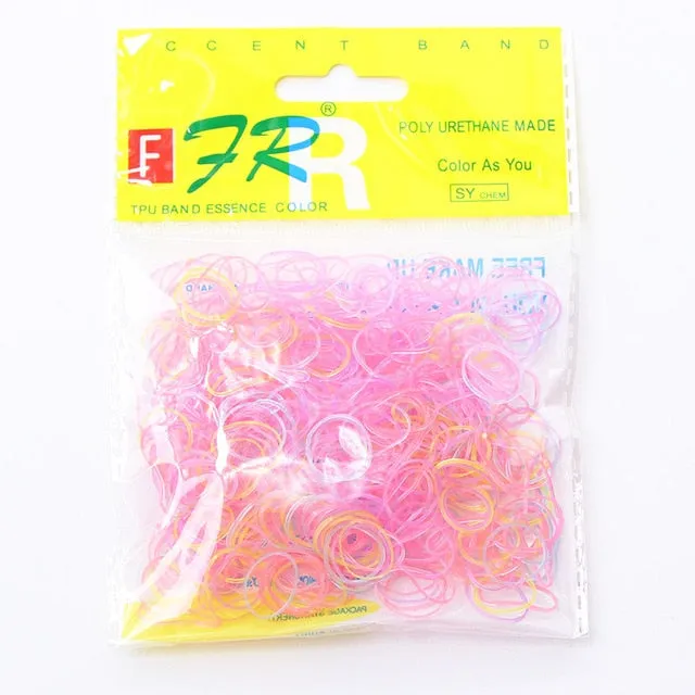 1000PCS/Lot Disposable Gum For Hair Children TPU Rubber Bands Ponytail Holder Elastic Hair Band Girls Scrunchie Hair Accessories