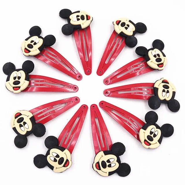 10PCS Nylon Mickey Minnie Daisy Elastic Hair Rubber Band children Headband Kids Hair Accessories Girl Hair Band cartoon Hair gum