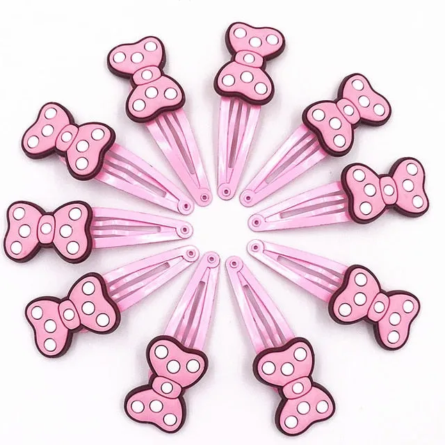 10PCS Nylon Mickey Minnie Daisy Elastic Hair Rubber Band children Headband Kids Hair Accessories Girl Hair Band cartoon Hair gum