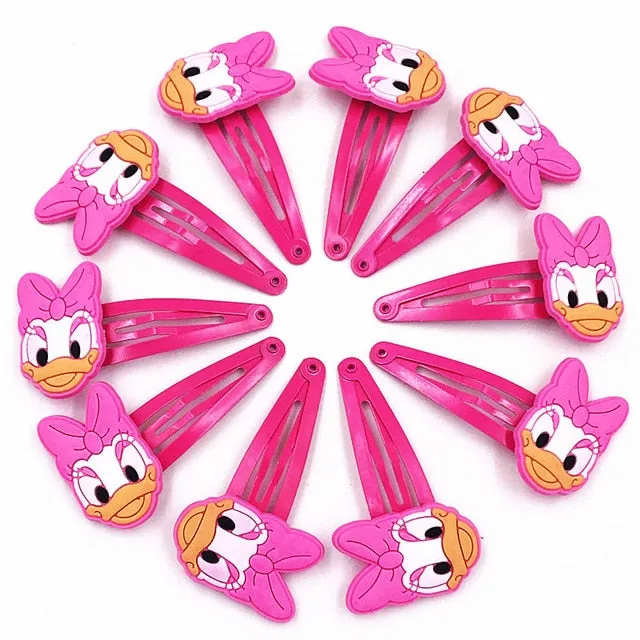 10PCS Nylon Mickey Minnie Daisy Elastic Hair Rubber Band children Headband Kids Hair Accessories Girl Hair Band cartoon Hair gum