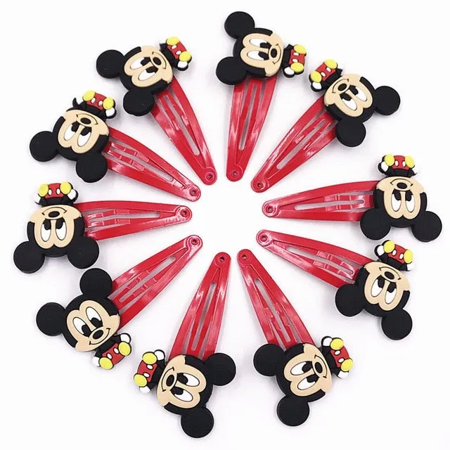 10PCS Nylon Mickey Minnie Daisy Elastic Hair Rubber Band children Headband Kids Hair Accessories Girl Hair Band cartoon Hair gum