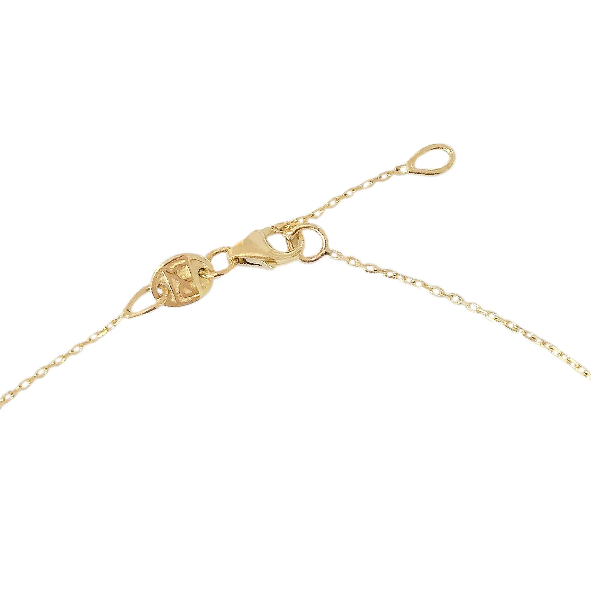 14K Gold Mama Charm Ankle Bracelet (Anklet) ~ Script Font
