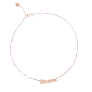 14K Gold Mama Charm Ankle Bracelet (Anklet) ~ Script Font