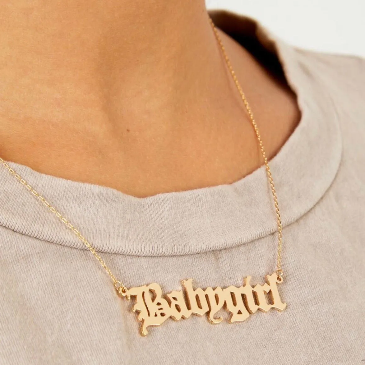 18K GOLD "BABYGIRL" NECKLACE