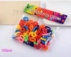 1Pack Small Ring Hair Bands Girls Colorful Elastic Hair Rope Tie Gums Kids Rubber Band Ponytail Holder Hair Accessories headwear