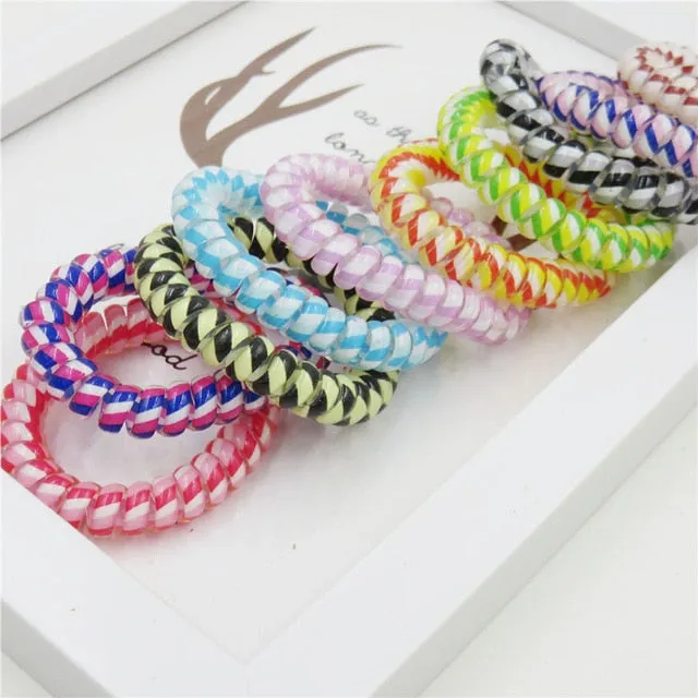 1PCS Lovely Clover Gray Ball Elastic Hair Bands Toys For Girls Handmade Bow Headband Scrunchy Kids Hair Accessories For Womens