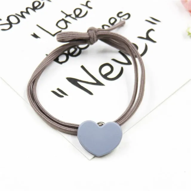 1PCS Lovely Clover Gray Ball Elastic Hair Bands Toys For Girls Handmade Bow Headband Scrunchy Kids Hair Accessories For Womens