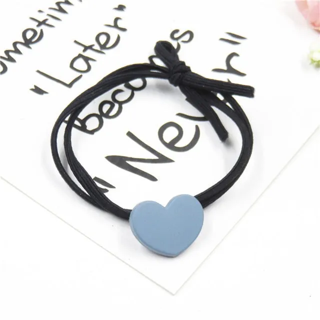 1PCS Lovely Clover Gray Ball Elastic Hair Bands Toys For Girls Handmade Bow Headband Scrunchy Kids Hair Accessories For Womens