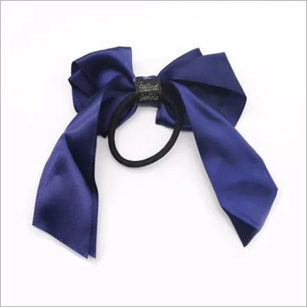 1pcs Women Rubber Bands Tiara Satin Ribbon Bow Hair Band Rope Scrunchie Ponytail Holder Gum for Hair Accessories Elastic