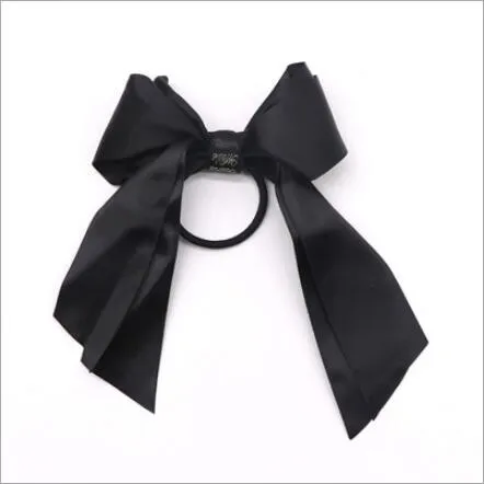 1pcs Women Rubber Bands Tiara Satin Ribbon Bow Hair Band Rope Scrunchie Ponytail Holder Gum for Hair Accessories Elastic