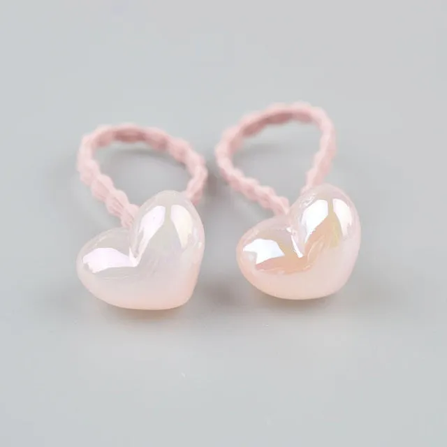 2 pieces Cute Bunny Star Princess Headwear Elastic Hair Bands Girls Sparking Mini Headdress Tie Gum Ropes Hair Accessories A42