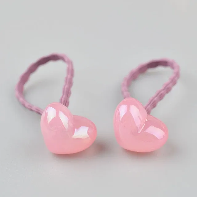 2 pieces Cute Bunny Star Princess Headwear Elastic Hair Bands Girls Sparking Mini Headdress Tie Gum Ropes Hair Accessories A42
