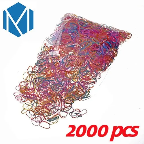 2000/600pcs/bag Child Baby Gum for Hair TPU Disposable Elastics Hair Bands Girls Ponytail Holder Rubber Bands Hair Accessories