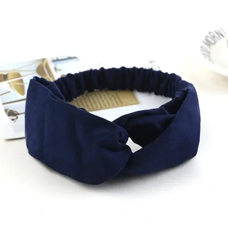 2018 Lady Headdress Plaid Bow Headband Turban Elastic Headwear Head Wrap Women Hair Accessories for Women Striped Hair Bands