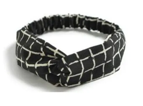 2018 Lady Headdress Plaid Bow Headband Turban Elastic Headwear Head Wrap Women Hair Accessories for Women Striped Hair Bands