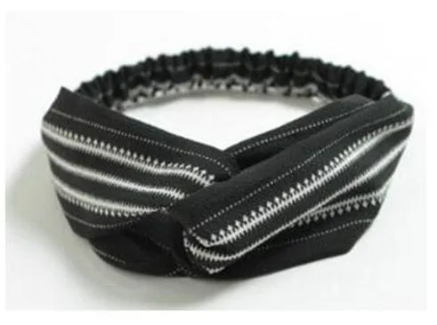 2018 Lady Headdress Plaid Bow Headband Turban Elastic Headwear Head Wrap Women Hair Accessories for Women Striped Hair Bands