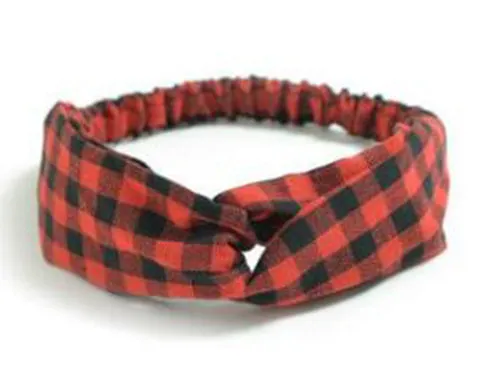 2018 Lady Headdress Plaid Bow Headband Turban Elastic Headwear Head Wrap Women Hair Accessories for Women Striped Hair Bands