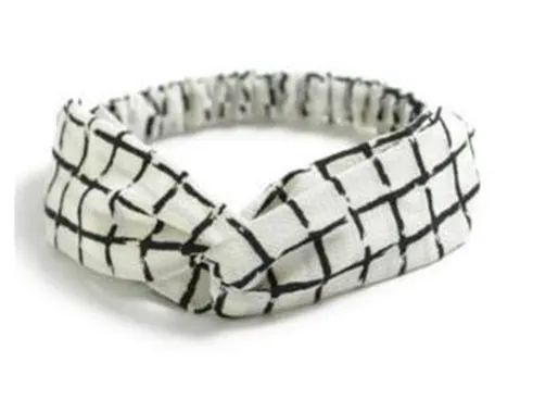 2018 Lady Headdress Plaid Bow Headband Turban Elastic Headwear Head Wrap Women Hair Accessories for Women Striped Hair Bands
