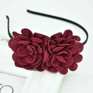 2018 New Children's flower headband hollow solid color accessories gum for hair hair band girls headbands