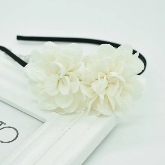 2018 New Children's flower headband hollow solid color accessories gum for hair hair band girls headbands