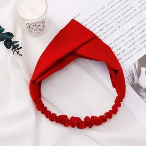 2018 New Women Spring Suede Soft Solid Headbands Vintage Cross Knot Elastic Hairbands Bandanas Girls Hair Bands Hair Accessories