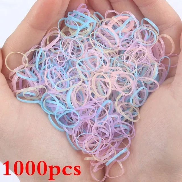 2019 NEW 100pcs/lot Spandex material Head rope hair accessories for girls kids elastic hair bands scrunchie (Striped colors mix)