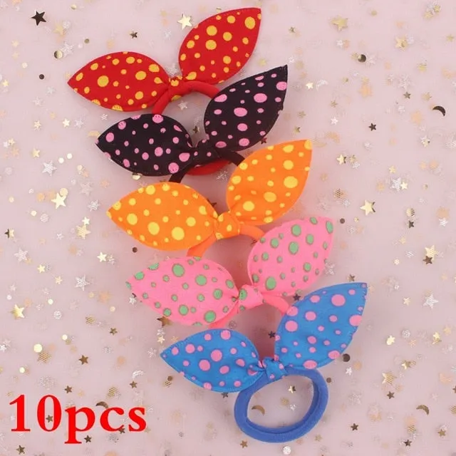 2019 NEW 100pcs/lot Spandex material Head rope hair accessories for girls kids elastic hair bands scrunchie (Striped colors mix)
