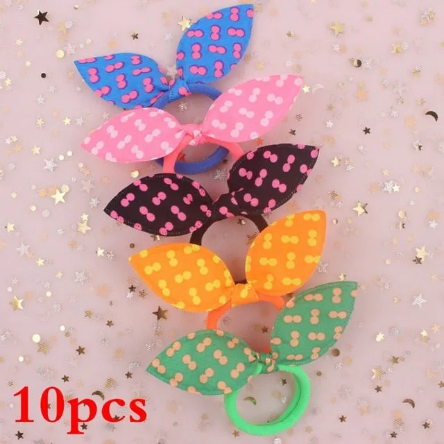 2019 NEW 100pcs/lot Spandex material Head rope hair accessories for girls kids elastic hair bands scrunchie (Striped colors mix)