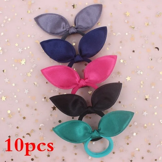 2019 NEW 100pcs/lot Spandex material Head rope hair accessories for girls kids elastic hair bands scrunchie (Striped colors mix)