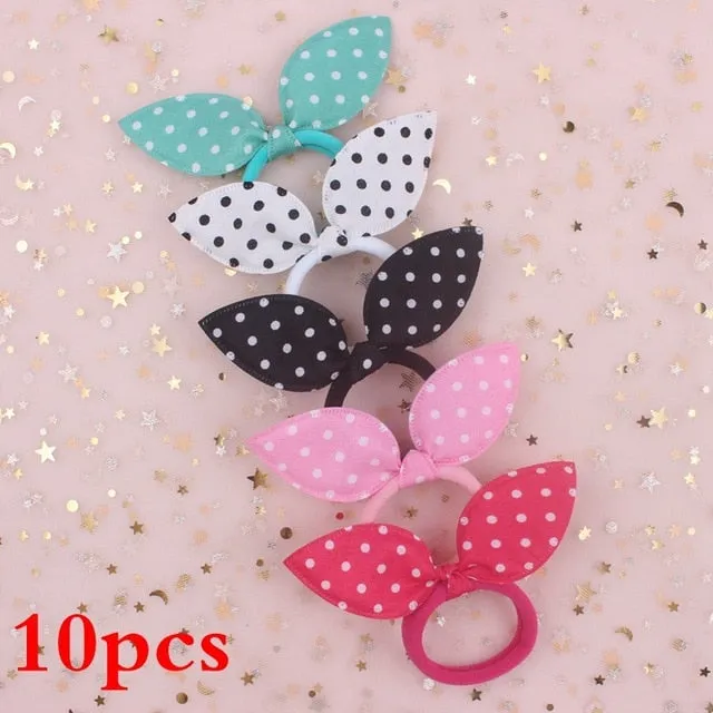 2019 NEW 100pcs/lot Spandex material Head rope hair accessories for girls kids elastic hair bands scrunchie (Striped colors mix)
