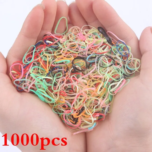 2019 NEW 100pcs/lot Spandex material Head rope hair accessories for girls kids elastic hair bands scrunchie (Striped colors mix)