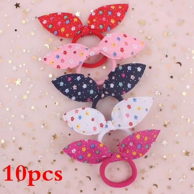 2019 NEW 100pcs/lot Spandex material Head rope hair accessories for girls kids elastic hair bands scrunchie (Striped colors mix)