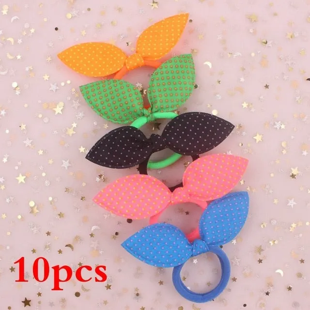 2019 NEW 100pcs/lot Spandex material Head rope hair accessories for girls kids elastic hair bands scrunchie (Striped colors mix)