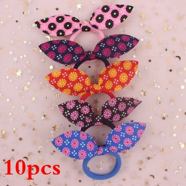 2019 NEW 100pcs/lot Spandex material Head rope hair accessories for girls kids elastic hair bands scrunchie (Striped colors mix)