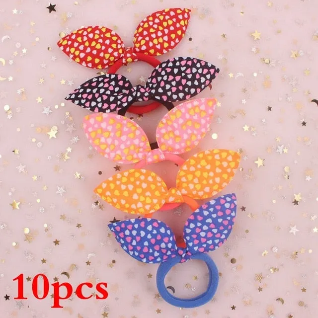 2019 NEW 100pcs/lot Spandex material Head rope hair accessories for girls kids elastic hair bands scrunchie (Striped colors mix)