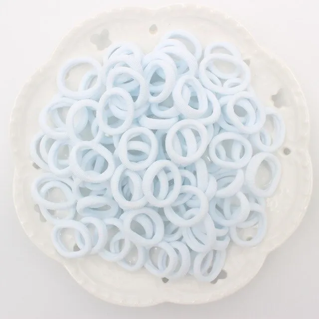 2019 NEW 100pcs/lot Spandex material Head rope hair accessories for girls kids elastic hair bands scrunchie (Striped colors mix)