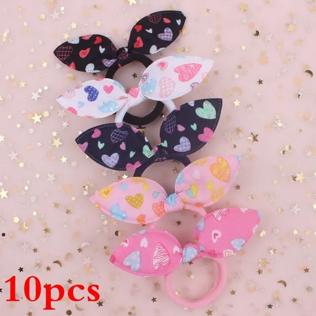 2019 NEW 100pcs/lot Spandex material Head rope hair accessories for girls kids elastic hair bands scrunchie (Striped colors mix)
