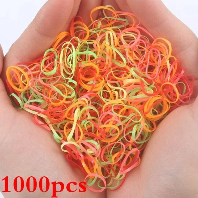 2019 NEW 100pcs/lot Spandex material Head rope hair accessories for girls kids elastic hair bands scrunchie (Striped colors mix)