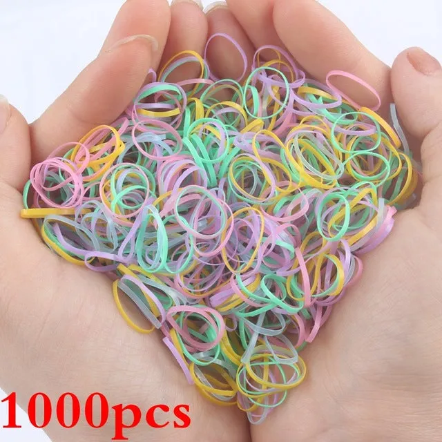 2019 NEW 100pcs/lot Spandex material Head rope hair accessories for girls kids elastic hair bands scrunchie (Striped colors mix)