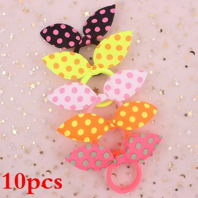 2019 NEW 100pcs/lot Spandex material Head rope hair accessories for girls kids elastic hair bands scrunchie (Striped colors mix)